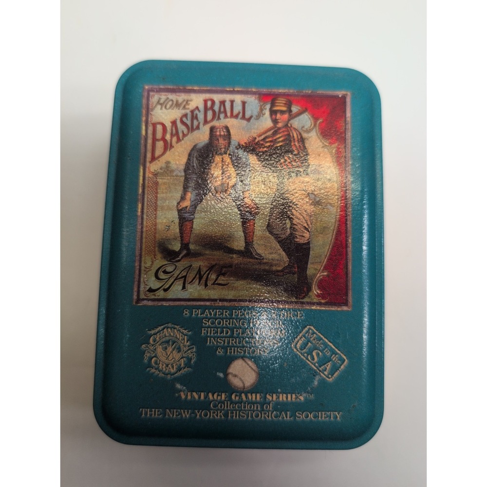 Vintage Game Series of NY Historical Society Home Baseball Dice Game in Tin NEW